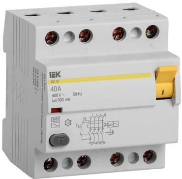 Дифференциальный автомат IEK AC 40 300 мА класс AC
