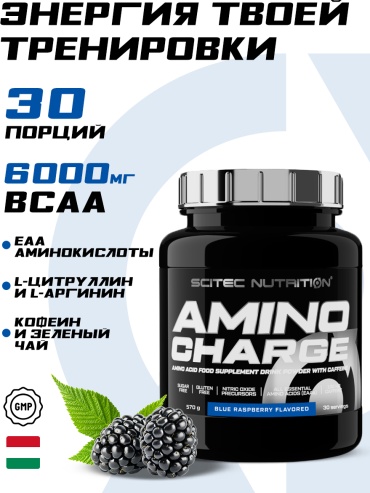Аминокислотный комплекс Scitec Nutrition Amino Charge голубая малина 570 г