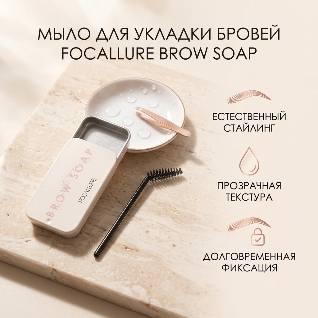 FOCALLURE мыло Brow Soap Прозрачный