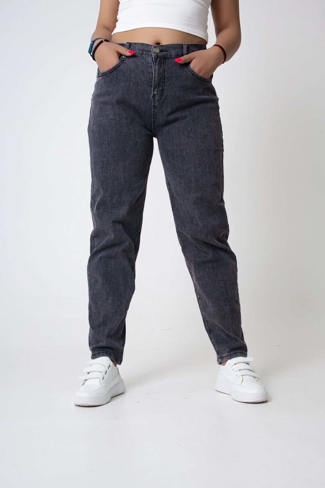 Джинсы джинсы-мом Colorado Jeans серый