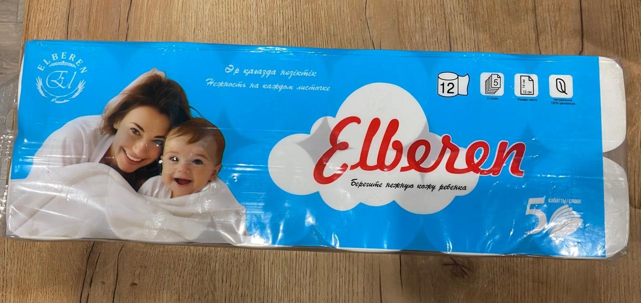 Elberen туалетная бумага 5-слойный 12 шт, первичная целлюлоза