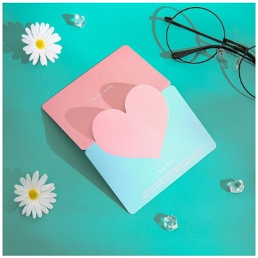 Открытка с конвертом Pink heart 1 шт