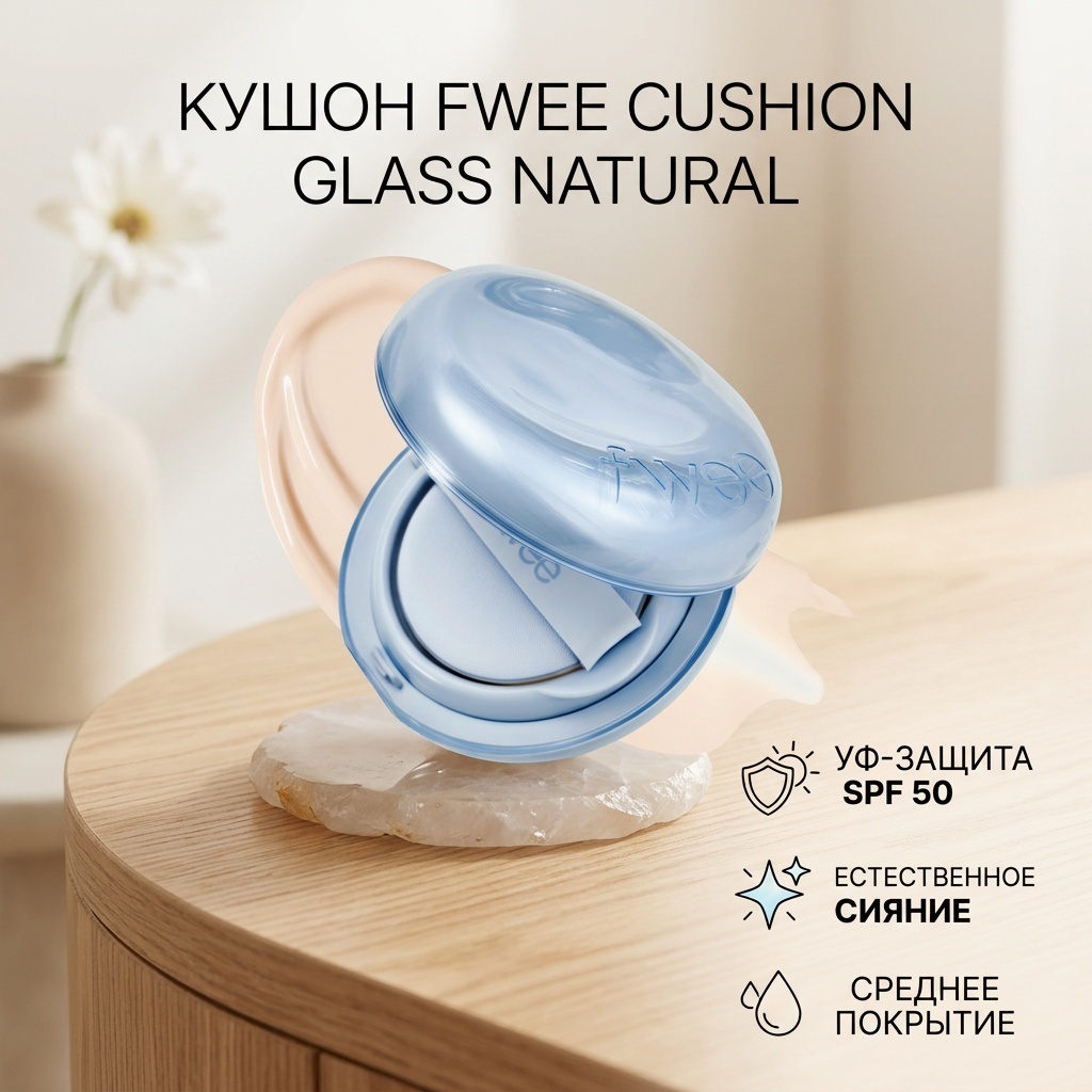 Fwee Cushion Glass Natural кушон 01 Fair Glass 13 г