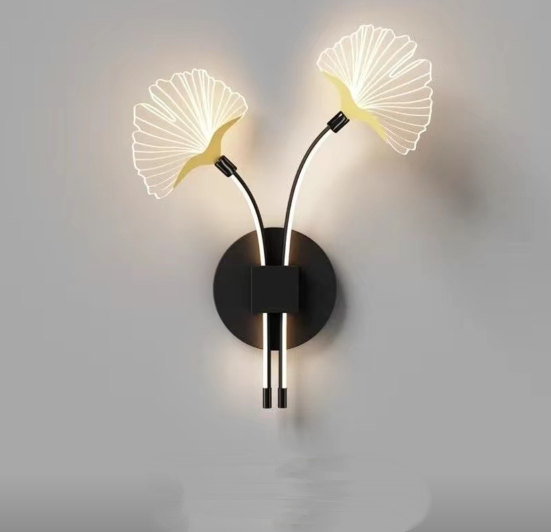 Бра настенный LED, черный, золотистый