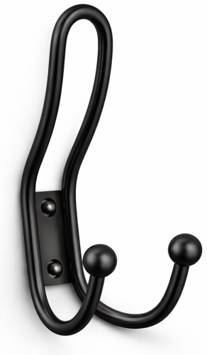 Крючок для одежды Nyx Black 7х14 см, металл, никель