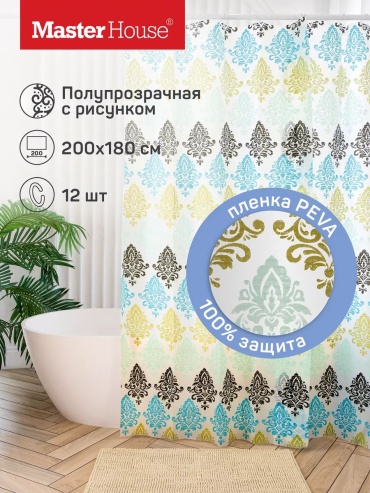 Штора 8214050 200180 мультиколор, PEVA