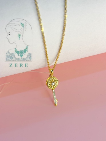 Колье ZERE К-269 длина 50 см вес 3.82 г золото, фианит