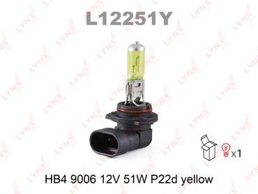 LYNXauto L12251Y галогенная HB4, 1 шт