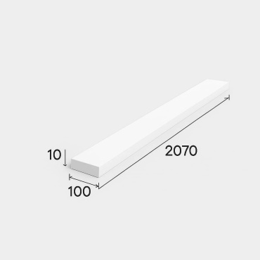 Добор 2070x100x10 мм, Белая эмаль