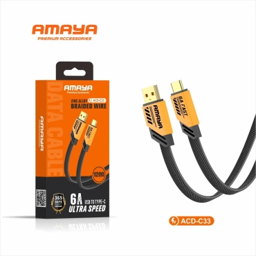 Кабель AMAYA USB 2.0 (M), USB TypeC (M), 1.2 м, черный