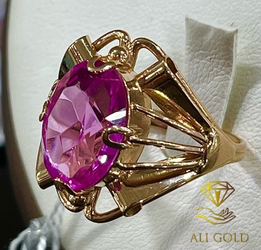 ALI GOLD 583 пробы размер 19 вес 6.8 г золото, рубин