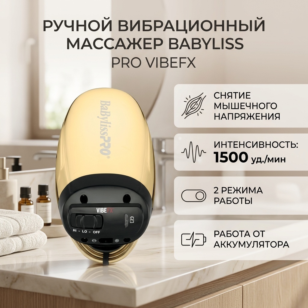 Массажер BaByliss Pro VIBEFX ручной вибрационный