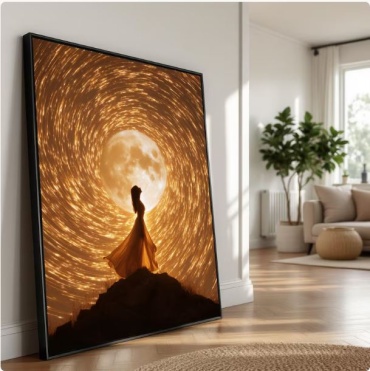 Картина Лунная женщина. на подрамнике theBaiss.com 70x100 см