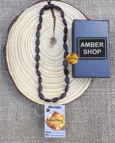Бусы AmberShop длина 35 см натуральный янтарь янтарь