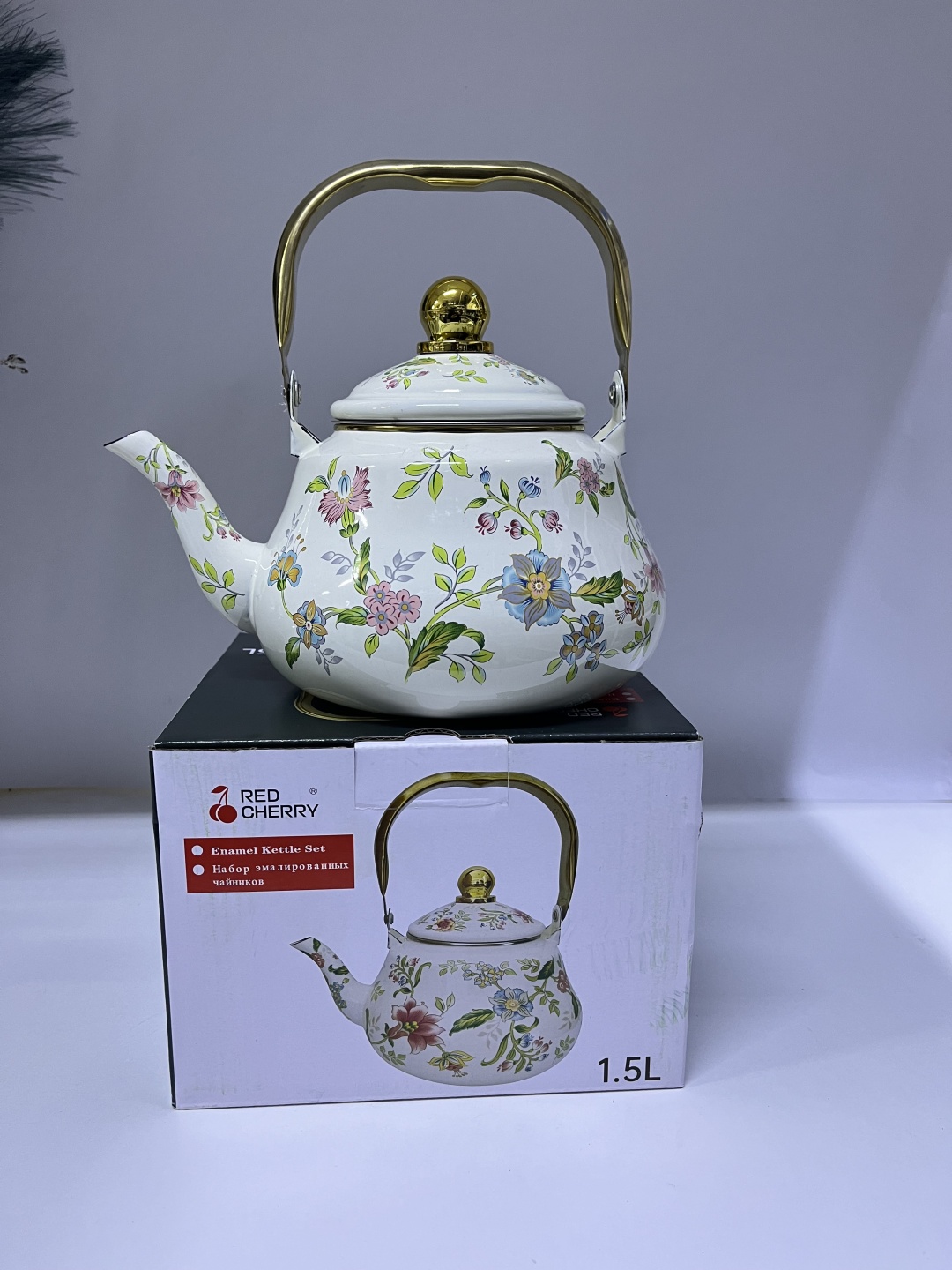 Чайник RED CHERRY 159309913 1.5 л, нержавеющая сталь