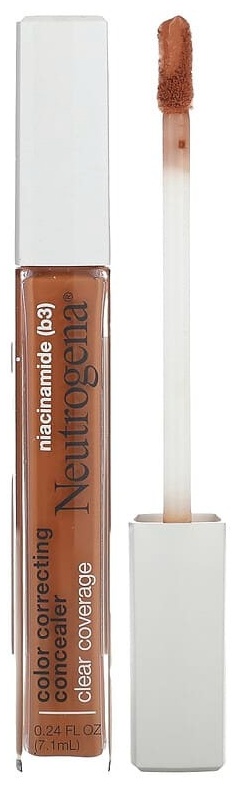 Neutrogena Clear Coverage, консилер для коррекции цвета, насыщенный персик (темные пятна), 7,1 мл консилер насыщенный персик