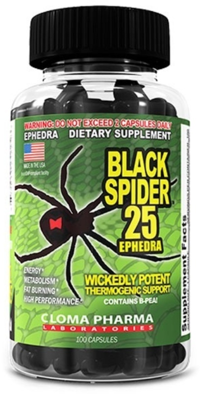 Предтренировочный комплекс Cloma Pharma Black Spider, 100 капс. нейтральный