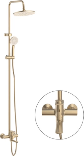 Смеситель TRIGOR Q10-FT-374, латунь, цвет матовое золото