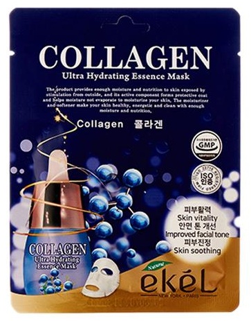 Маска для лица EKEL тканевая Collagen 1 шт