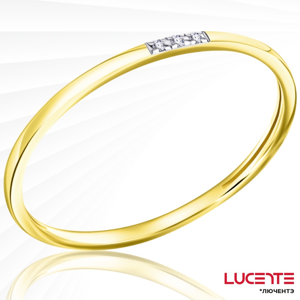 Lucente Бриллианты Якутии Л1193501-3_165 размер 16.5 вес 0.58 г золото, бриллиант