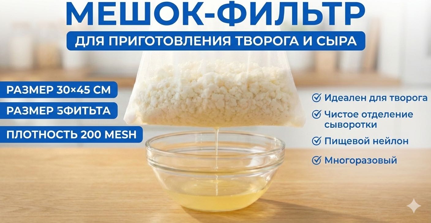 Мешок для отжима и фильтрации нейлон, текстиль 1 шт
