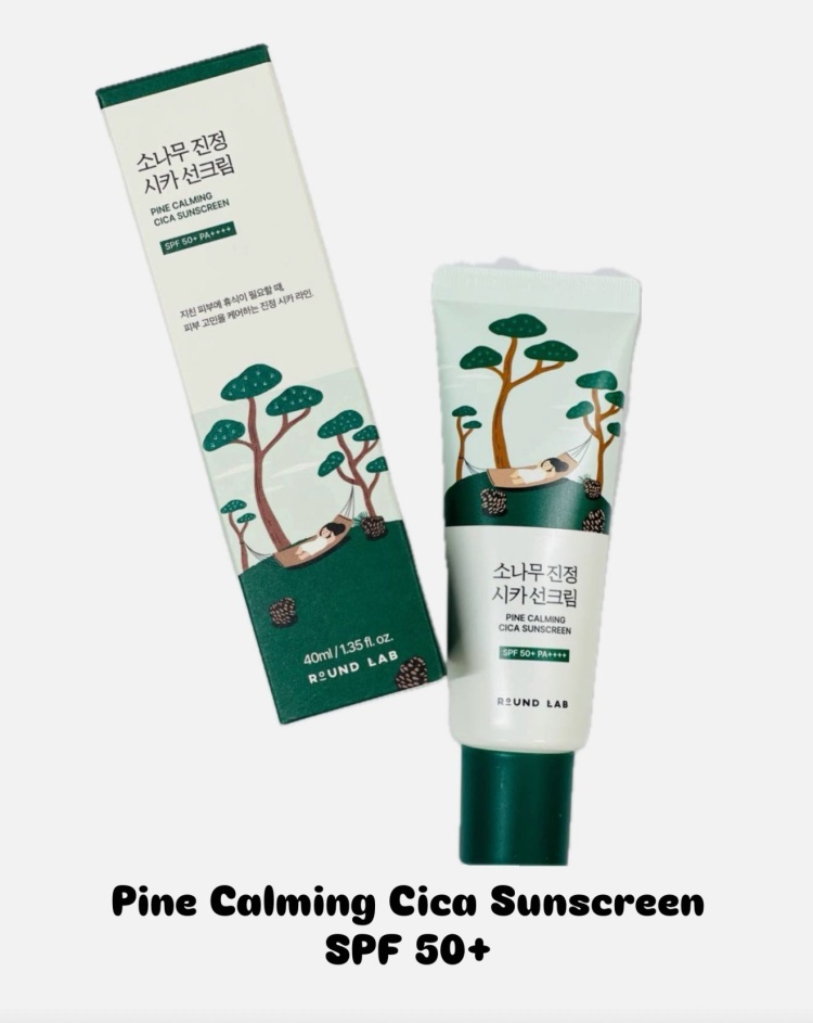 Round Lab крем Pine Calming Cica Sunscreen SPF50 для лица 40 мл, фото 5