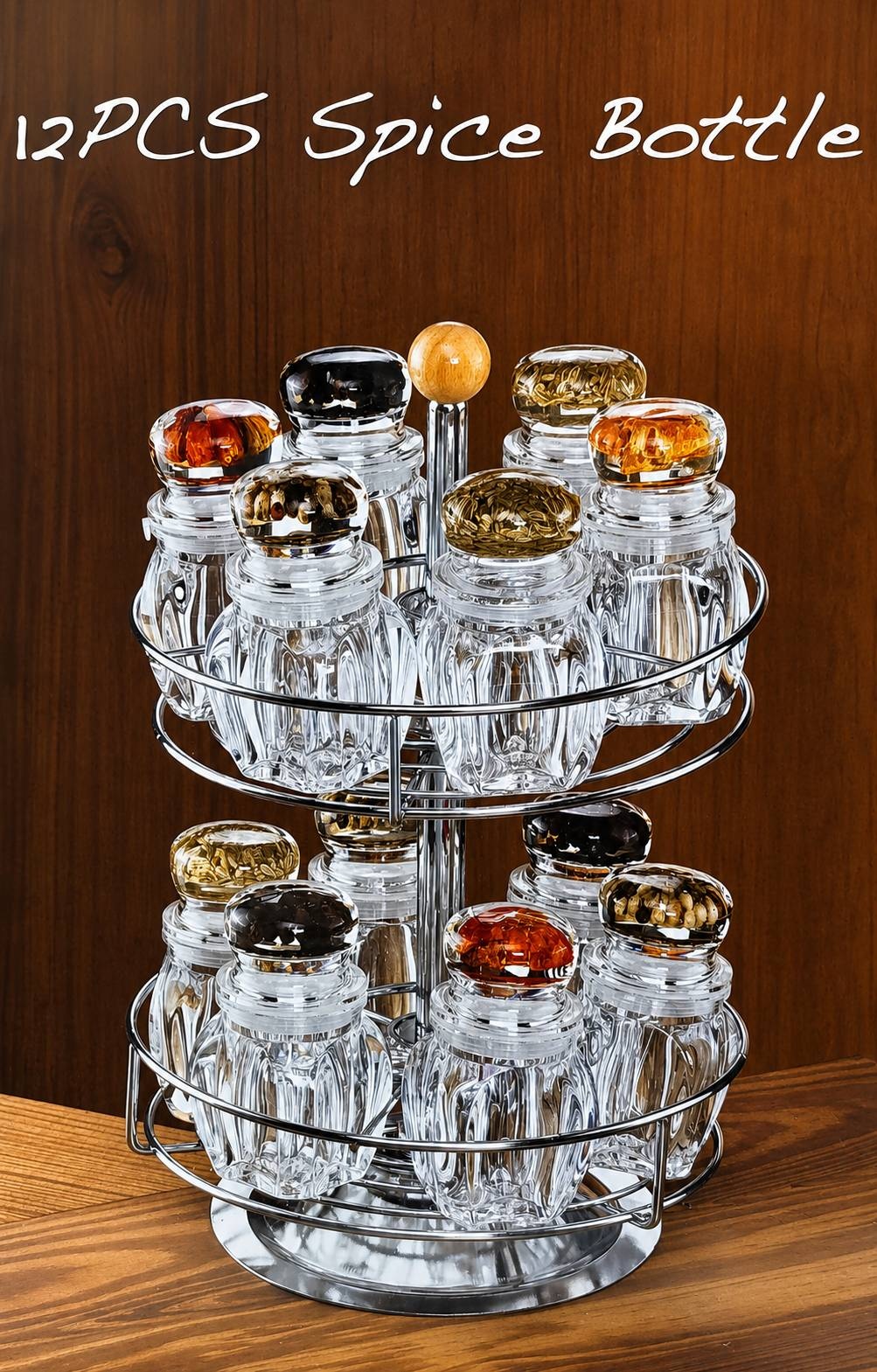 Набор для специй 12PCS Spice Bottle, акрил, металл