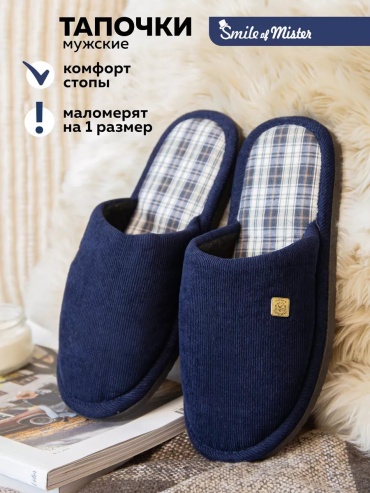 Тапочки Smile of Mister синий