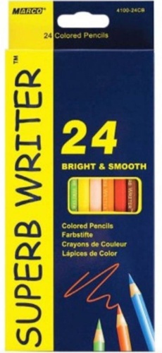Карандаши 24цв. Super Writer 4100-24CB MARCO