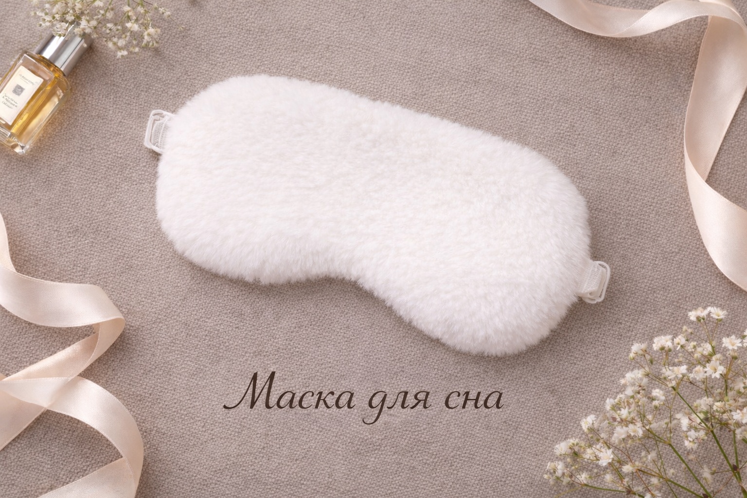 Маска для сна VibeX... плюш, атлас 1 шт