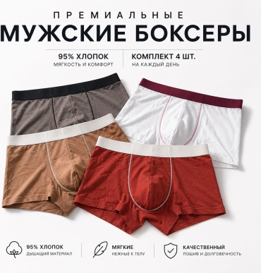 Боксеры мультиколор