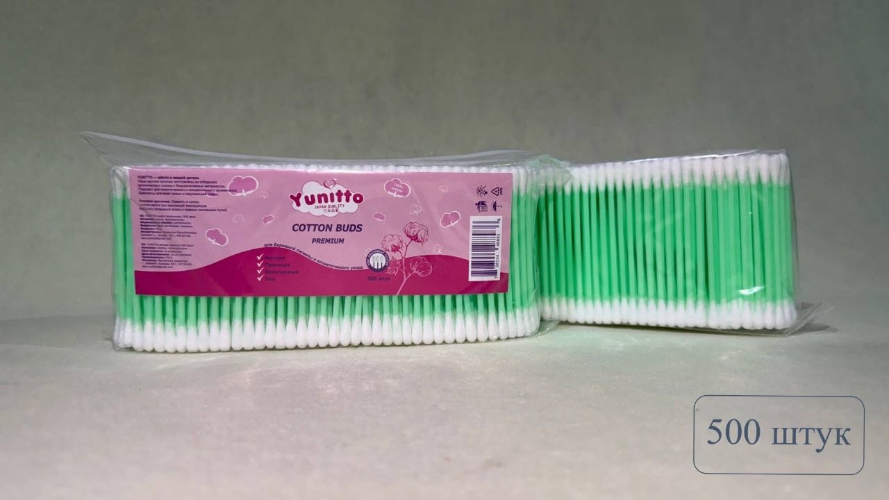 Yunitto ватные палочки Cotton Buds 500 шт