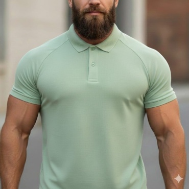 Поло FASHION бирюзовый