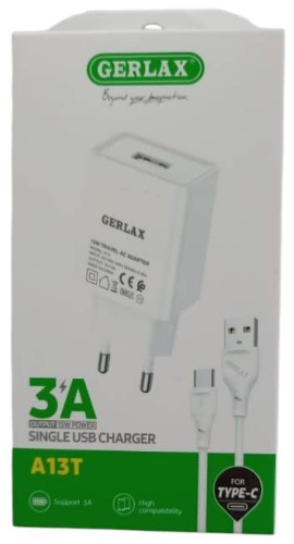 GERLAX A13T USB, USB Type-C 15 Вт белый