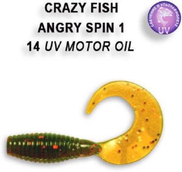 Мягкая приманка Crazy Fish Силиконовая приманка Crazy Fish Angry Spin 1.4 / 78-35-14-6 / Кальмар (10 шт.) 10 шт 35 мм 14