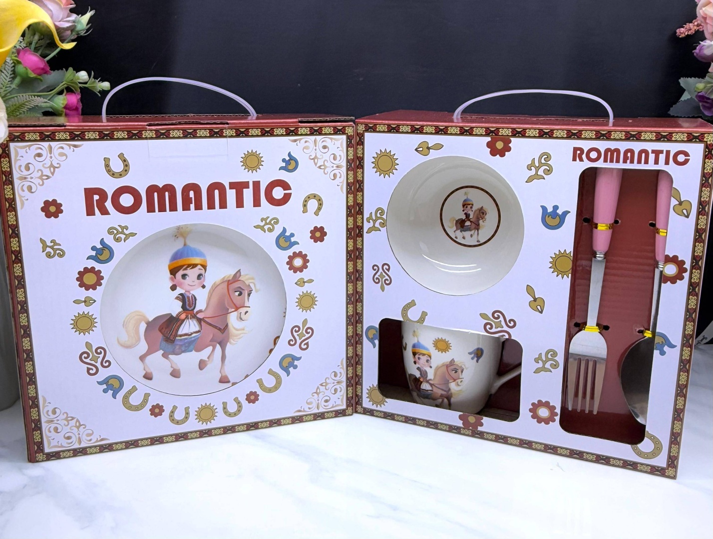 Сервиз на 1 персону Romantic , предметов: 5, детский, красная глина