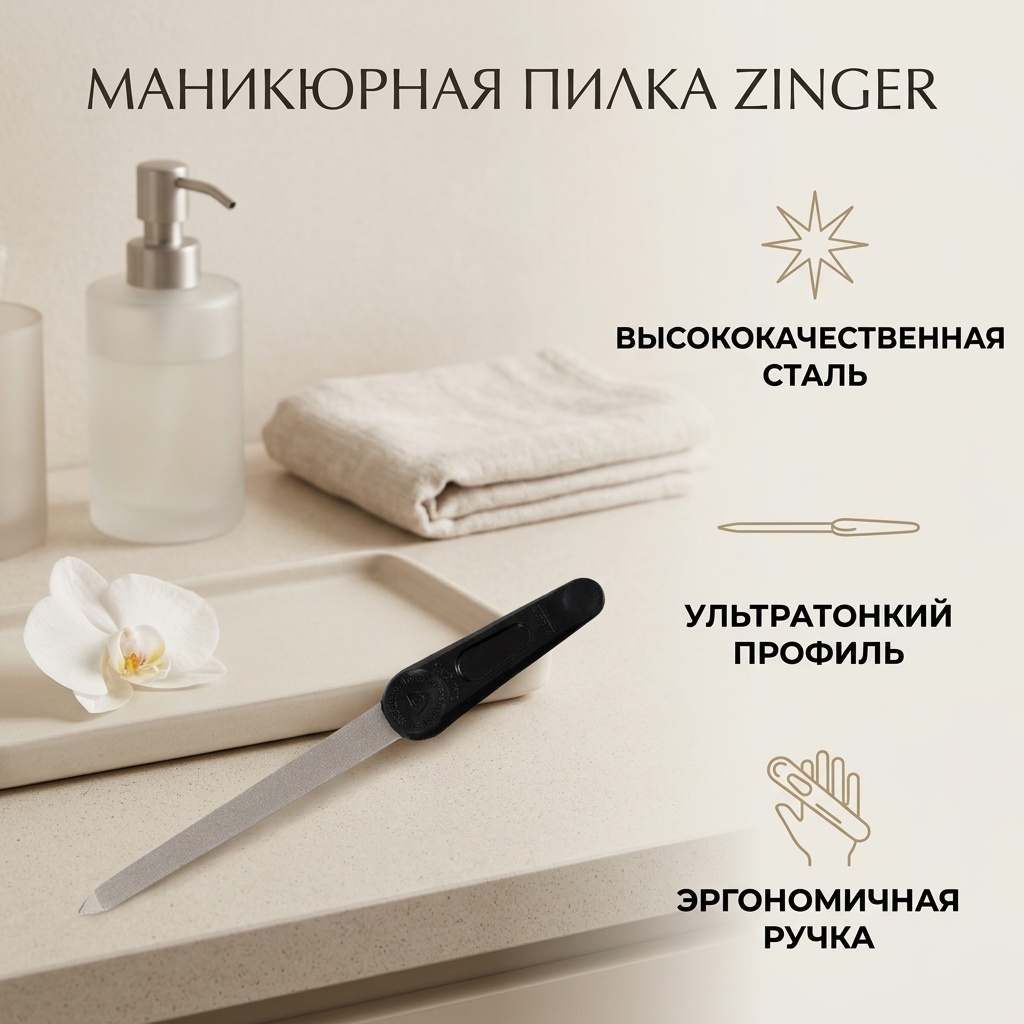Zinger маникюрная пилка F-7 BFY 1 шт