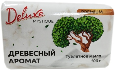 Кусковое мыло туалетное DELUXE Mystique Premium Древесный аромат туалетное мыло 100 г