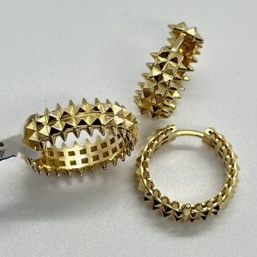 Italian Gold Комлект золото,италия шипы вес 9.65 г золото, без вставок