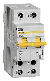 IEK рубильник 2P 63 A, 6 кА, 220/400 В