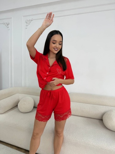 Пижама Luna Luxe красный