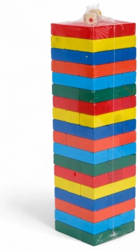 Настольная игра Играйка Дженга с 54 пронумерованными брусками
