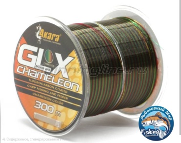 Akara монофильная леска FLUOROCARBON COATED 0.28 мм мультиколор