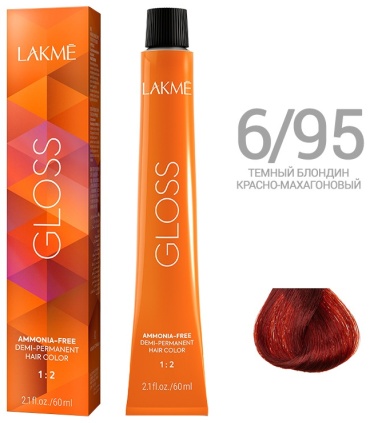 Lakme GLOSS темный блондин красно-махагоновый крем-краска 60 мл