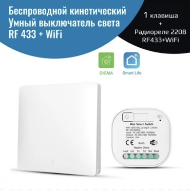 Выключатель клавишный RF433.WiFi , белый