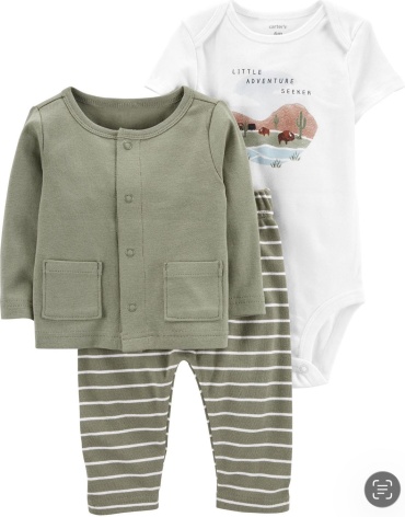 Комплект Carters белый, хаки