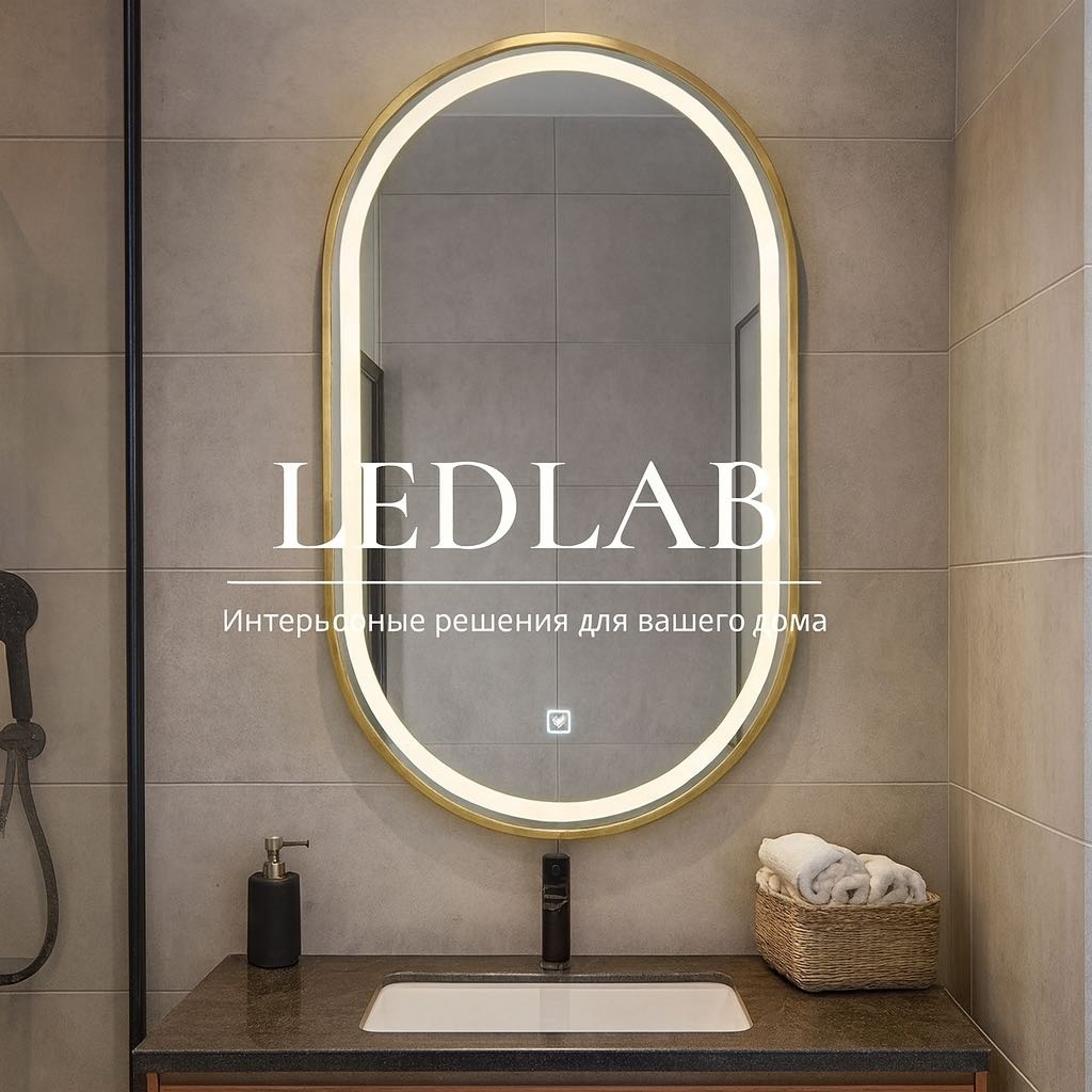 Зеркало настенное Ledlab 60x100 см