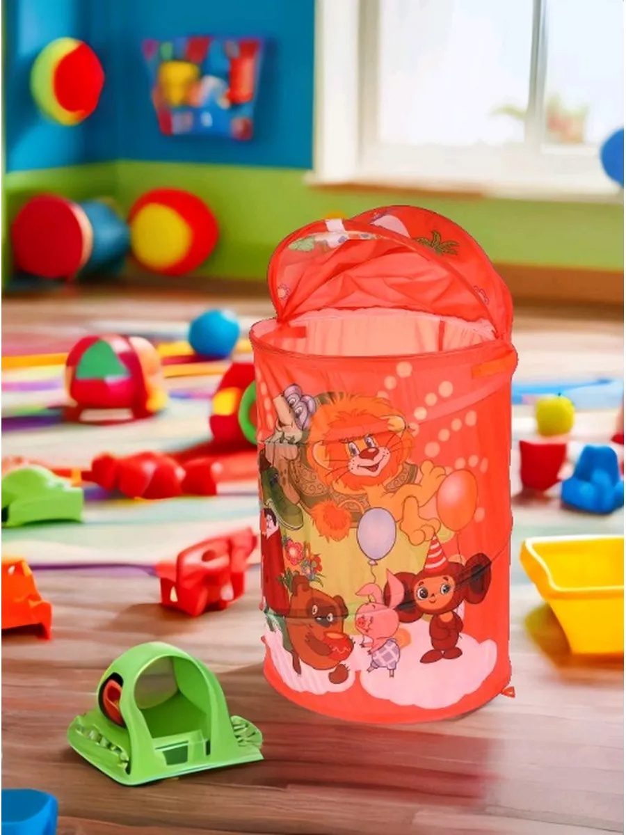 Корзина для игрушек 43x43x60 см, текстиль