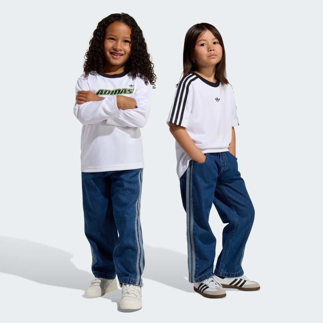Джинсы свободного кроя adidas синий
