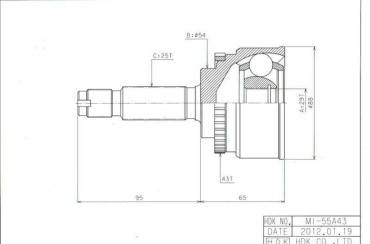 HDK шрус наружный MI055A43
